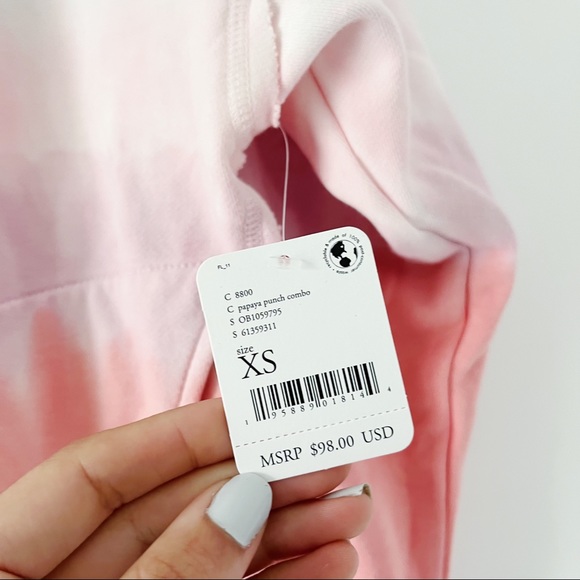 NWT Free People FP Movement Metti Ombré Sweatshirt - Pink - Picture 7 of 15